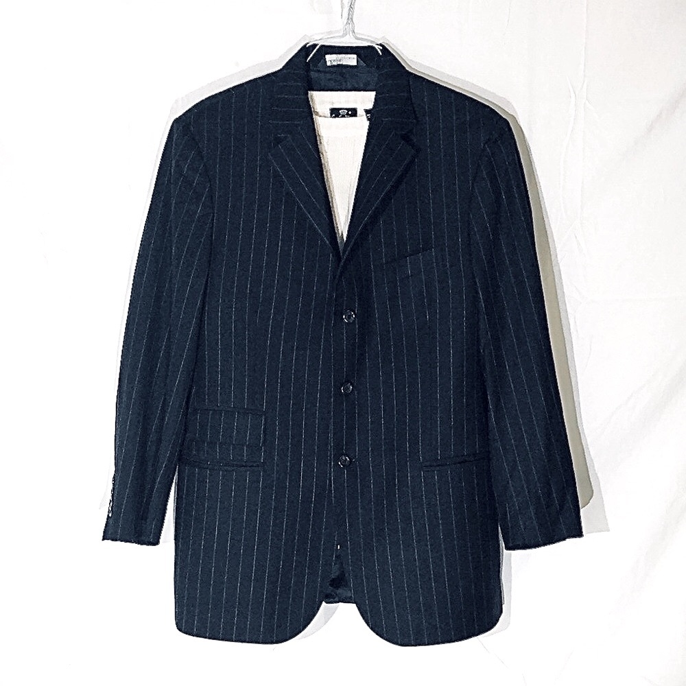 Polo by Ralph Lauren Navy Pinstriped Blazer